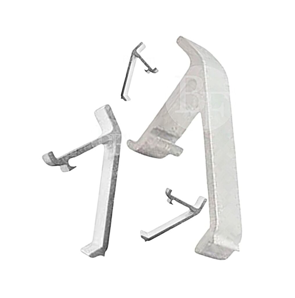 kit com 10 Suporte para Trilho - Cremalheira na Cor Natural