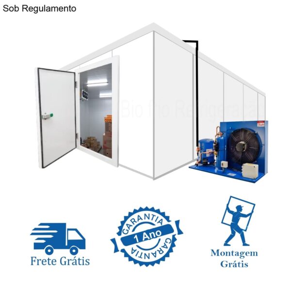 Câmara Fria Resfriados: 5 x 4 x 2,4 de altura