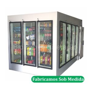 Walkin Cooler com 7 portas de vidro