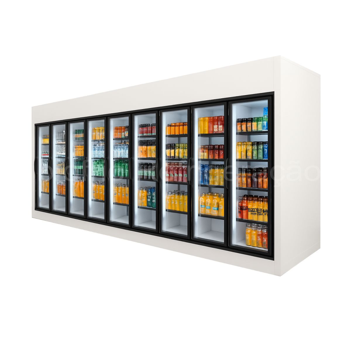 Walkin Cooler com 9 portas de vidro expositora - Image 1