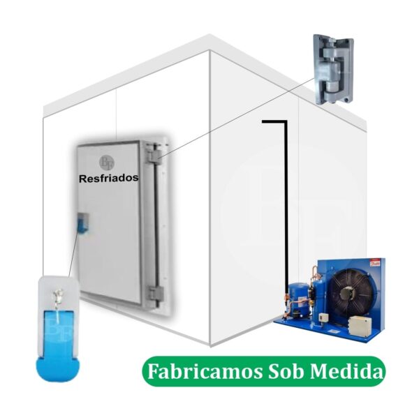 Câmara Fria Resfriados: 2 x 2 x 2,4 de altura