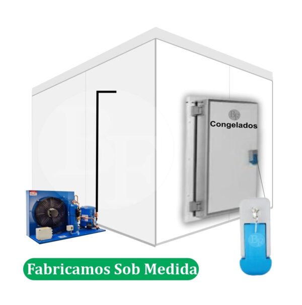 Câmara Fria Congelados: 2 x 1,5 x 2,4 de altura