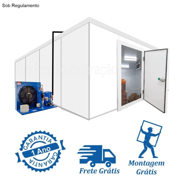 Câmara Fria Congelados: 4 x 4 x 2,4 de altura