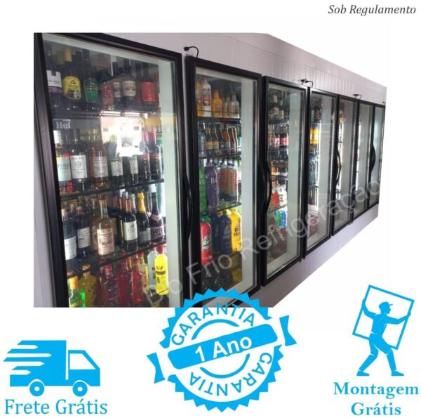 walkin Cooler com 7 Portas de Vidro