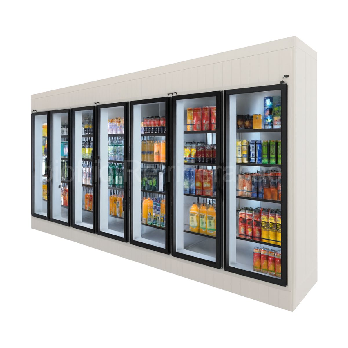 walkin Cooler com 7 Portas de Vidro expositora - Image 1