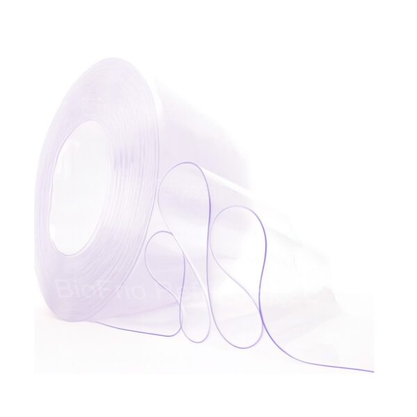 Bobina de PVC para Cortina na cor Branco transparente