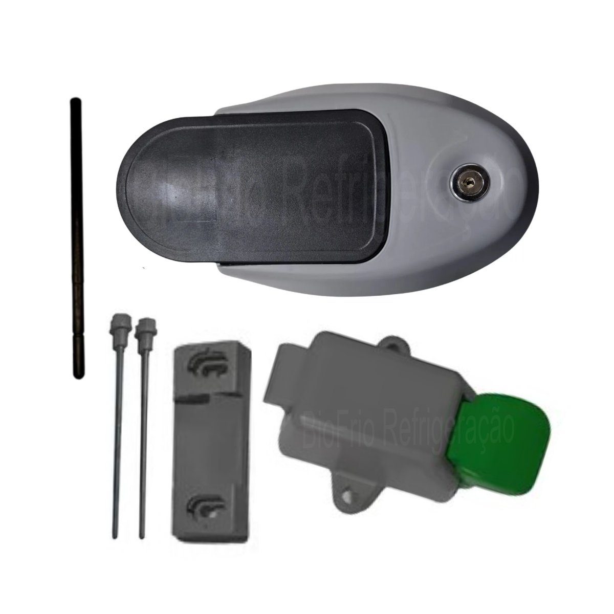 Fechadura Horizontal para Câmara Fria Com Chave cor preto - Image 1