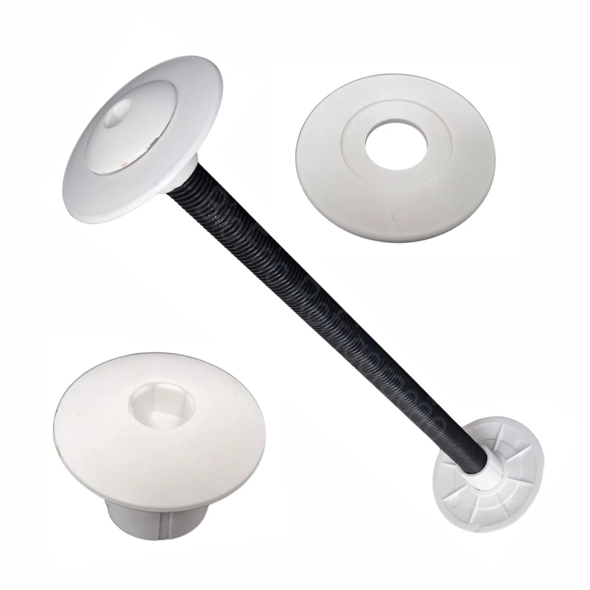 KIT Haste Roscada M16 X 275 milímetros com porcas e arruelas Para Fixação de Porta de Câmara Fria - Image 1