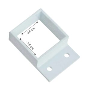 terminal sapata para tubo quadrado 3.8 x 3.8 centímetros