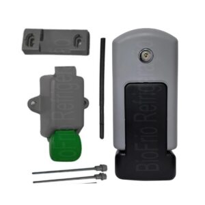 Fechadura Vertical na cor Preto para Porta de Câmara Fria com Chave