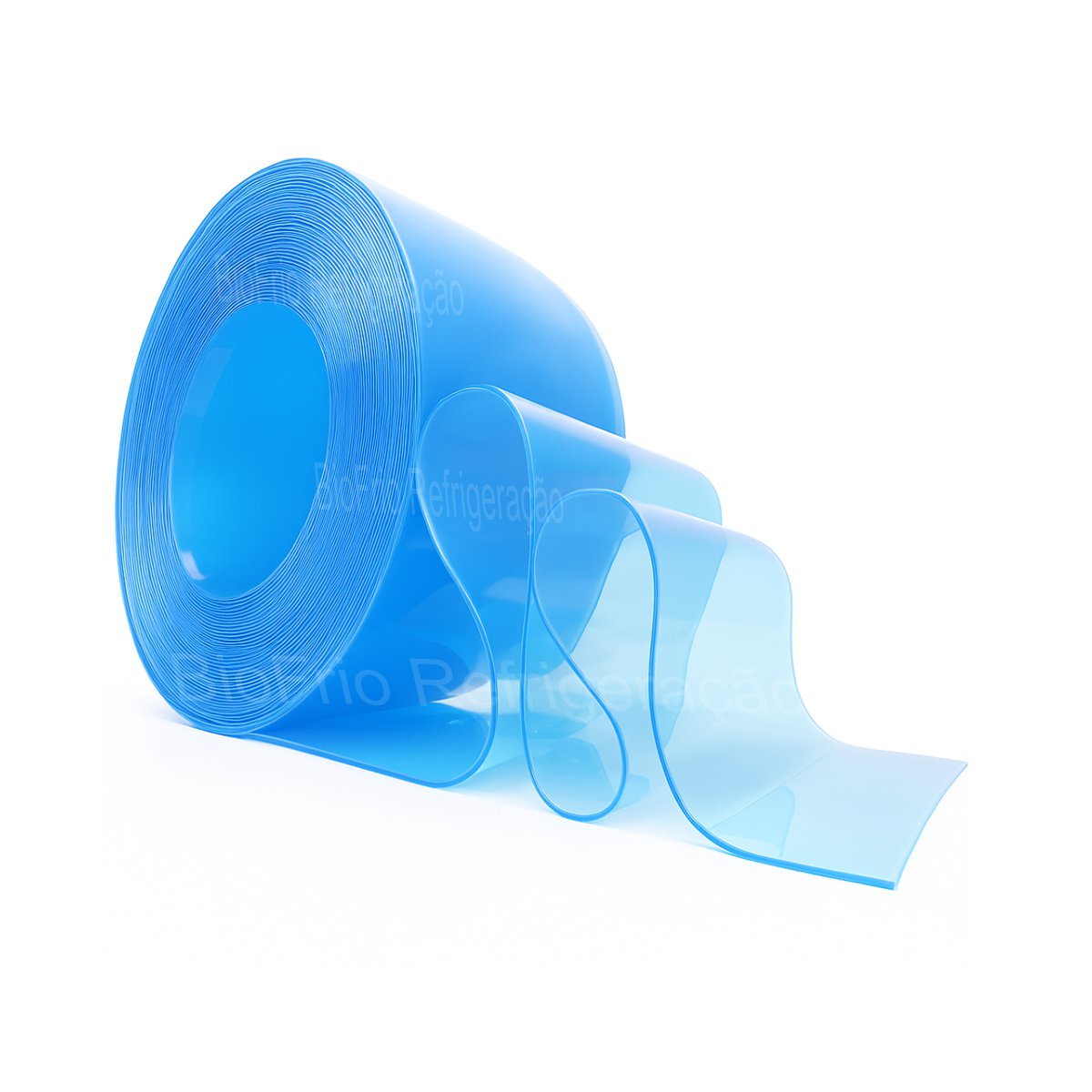 Bobina de PVC para Cortina na cor Azul transparente - Image 1