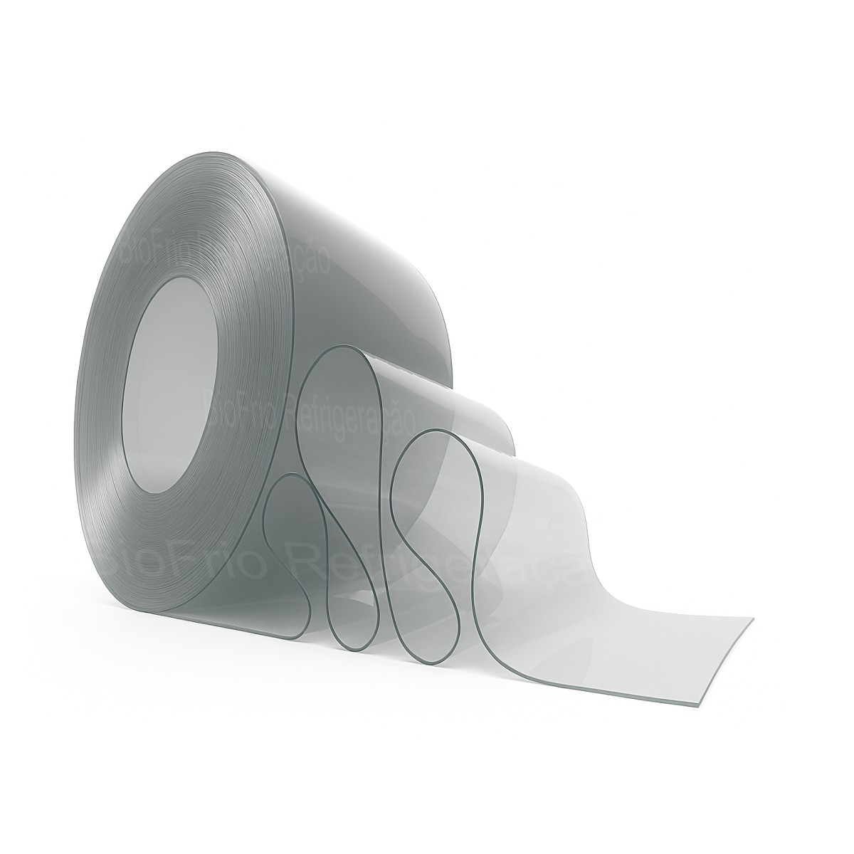Bobina de PVC para Cortina na cor Cinza transparente - Image 1