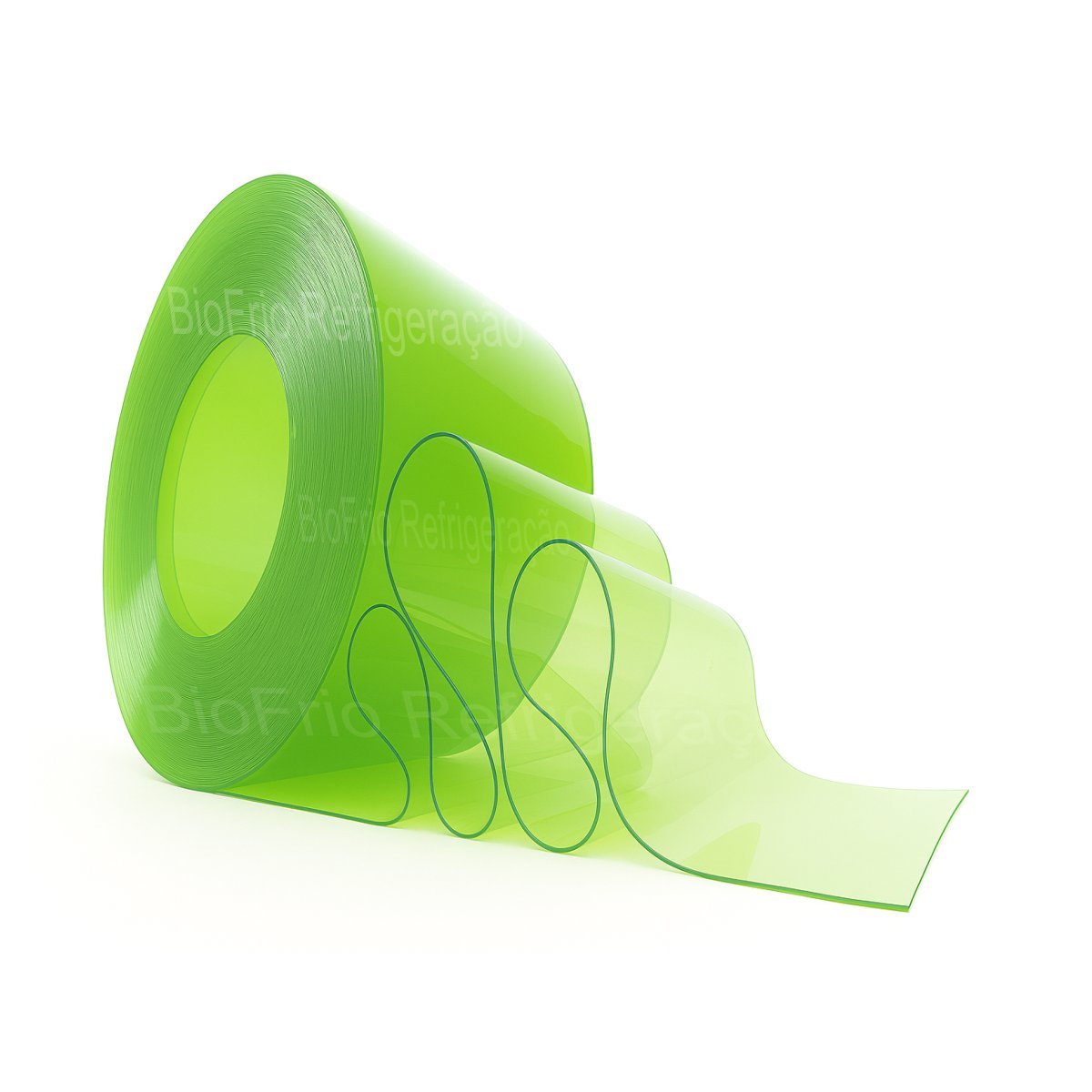 Bobina de PVC para Cortina na cor Verde transparente - Image 1