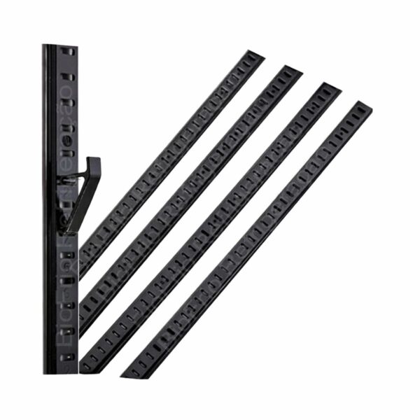 Trilho Cremalheira com 1.0 metro na Cor Preto para Câmaras frias, Walkin coolers, Geladeiras, Expositoras e freezer