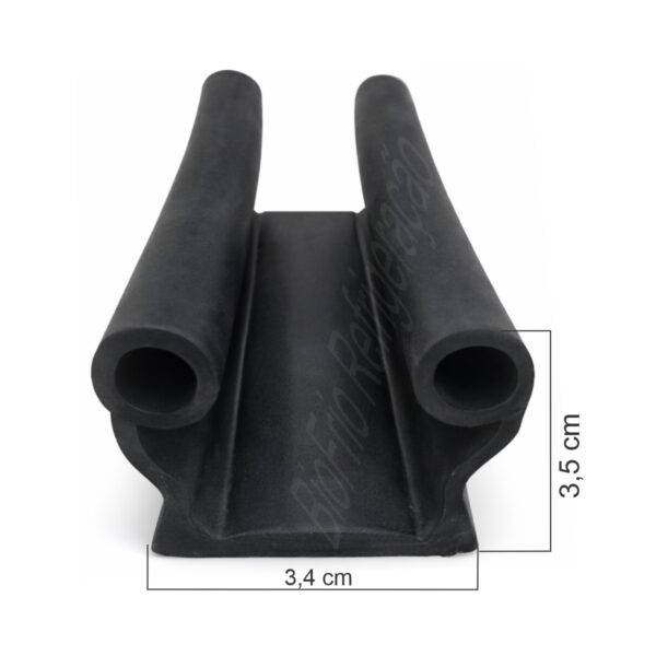 Borracha Gaxeta canaleta tipo U 3.5 x 3.4 cm